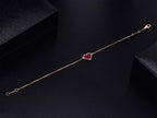 VCA HEART CARNELIAN PINK GOLD BRACELET