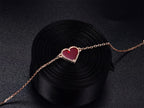 VCA HEART CARNELIAN PINK GOLD BRACELET