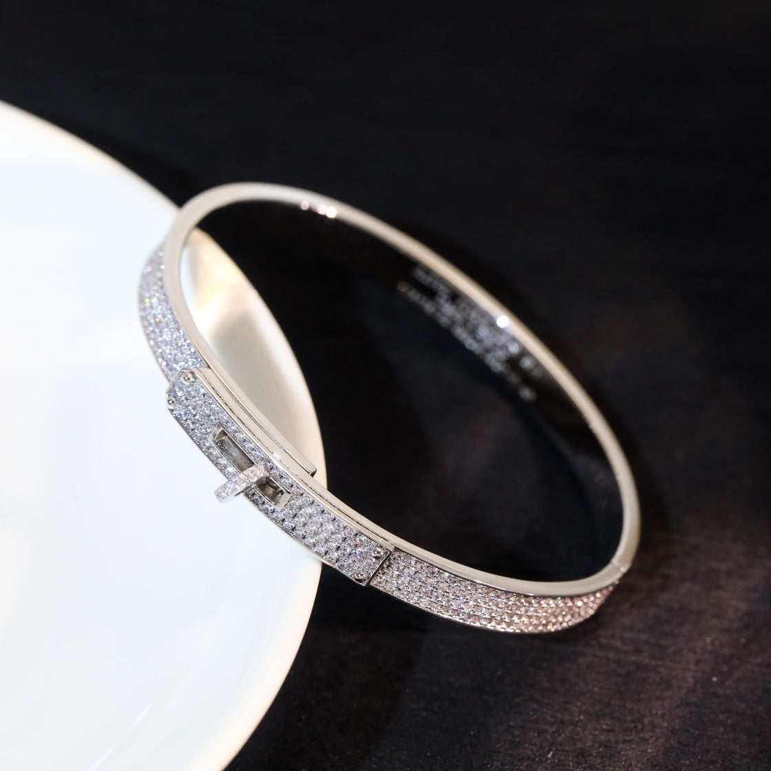 HERMES KELLY BRACELET DIAMOND PAVED