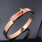HERMES KELLY BRACELET PINK DIAMOND
