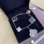 VCA CLOVER 5 MOTIFS SIVLER DARK MOP BRACELET