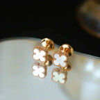 VCA CLOVER MINI 9.5MM WHITE MOP EARRINGS
