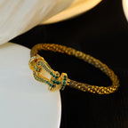 FRED FORCE 10 GOLD GREEN DIAMOND PAVED