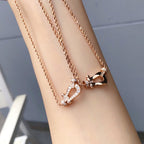 FRED FORCE 10 PINK GOLD DIAMOND NECKLACE