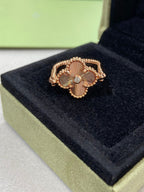 VCA CLOVER RIVERSIBLE ROSE GOLD RING