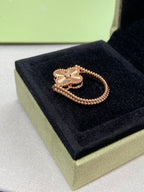 VCA CLOVER RIVERSIBLE ROSE GOLD RING