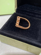 VCA CLOVER RIVERSIBLE ROSE GOLD RING
