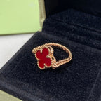 VCA CLOVER RIVERSIBLE ROSE GOLD RING