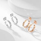 CHAUMET BEE LOVE DIAMOND HOOP EARRINGS