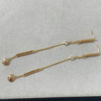 HERMES CHAINE CHAOS DIAMOND DROP EARRINGS