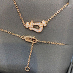 FRED FORCE 10 DIAMOND PINK GOLD NECKLACE MINI MODEL