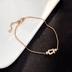 FRED FORCE 10 FULL DIAMOND BUCKLE CHAIN LINK MINI MODEL BRACELET