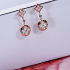 LOUIS VUITTON STAR AND SUN PINK GOLD MOP DROP EARRINGS