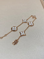 LOUIS VUITTON STAR AND SUN 5 MOTIF MOP PINK GOLD BRACELET