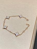 LOUIS VUITTON STAR 4 MOTIF MOP DIAMOND PINK GOLD BRACELET