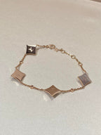 LOUIS VUITTON STAR 4 MOTIF MOP DIAMOND PINK GOLD BRACELET