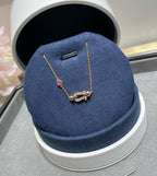 FRED FORCE 10 DIAMOND CHAIN LINK PINK GOLD BRACELET