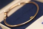 LOUIS VUITTON IDYLLE PINK GOLD OPEN BRACELET DIAMOND PAVED