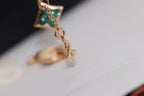 LOUIS VUITTON STAR AND SUN 4 MOTIF PINK GOLD MALACHITE BRACELET