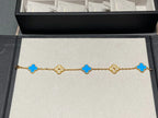 VCA CLOVER 5 MOTIF BLUE AGATE BRACELET COLLECTION