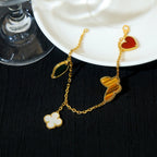 VCA LUCKY SPRING 5 MOTIF GOLD BRACELET