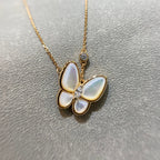 VCA BUTTERFLY MOP DIAMOND NECKLACE