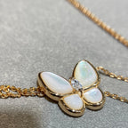 VCA BUTTERFLY MOP DIAMOND NECKLACE