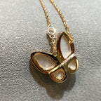 VCA BUTTERFLY MOP DIAMOND NECKLACE
