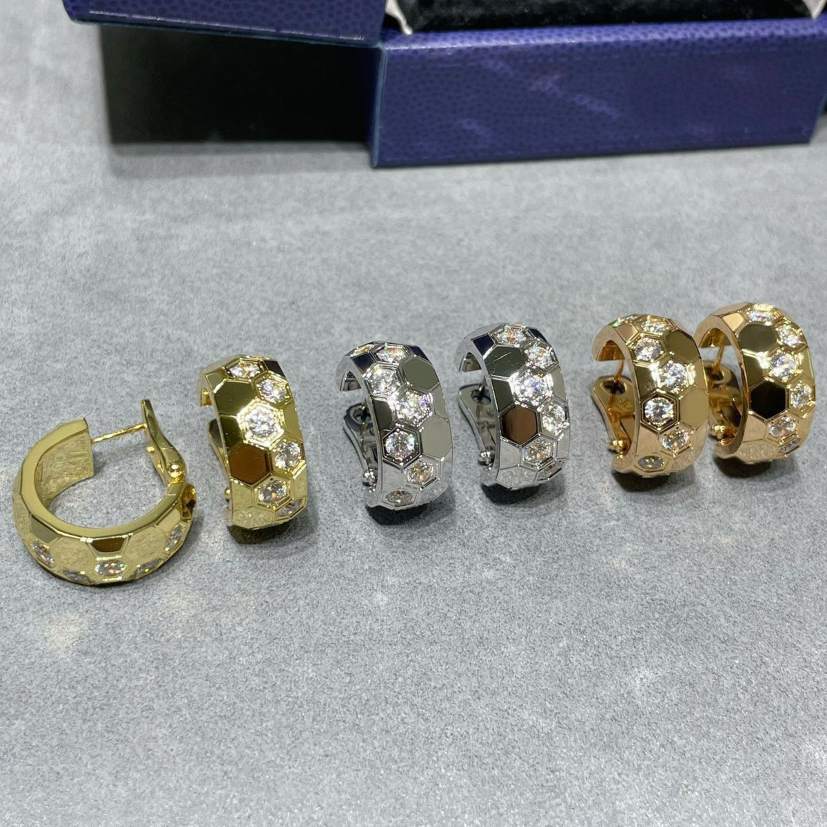 CHAUMET BEE LOVE DIAMOND HOOP EARRINGS