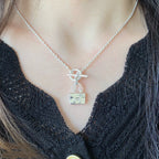 HERMES CONSTANCE PEDANT SILVER NECKLACE