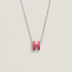 HERMES H NECKLACE PINK