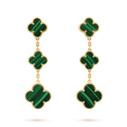 VCA CLOVER MALACHITE 3 MOTIFS GOLD
