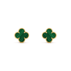 VCA CLOVER MEDIUM 1 MOTIFS MALACHITE EARRINGS