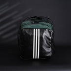 balenciaga-x-adidas-large-duffel-travel-bag-black-green-with-trefoil-logo-and-triple-stripes Handle