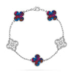 VCA CLOVER 5 MOTIF COLOR GEMSTONES BRACELET COLLECTION