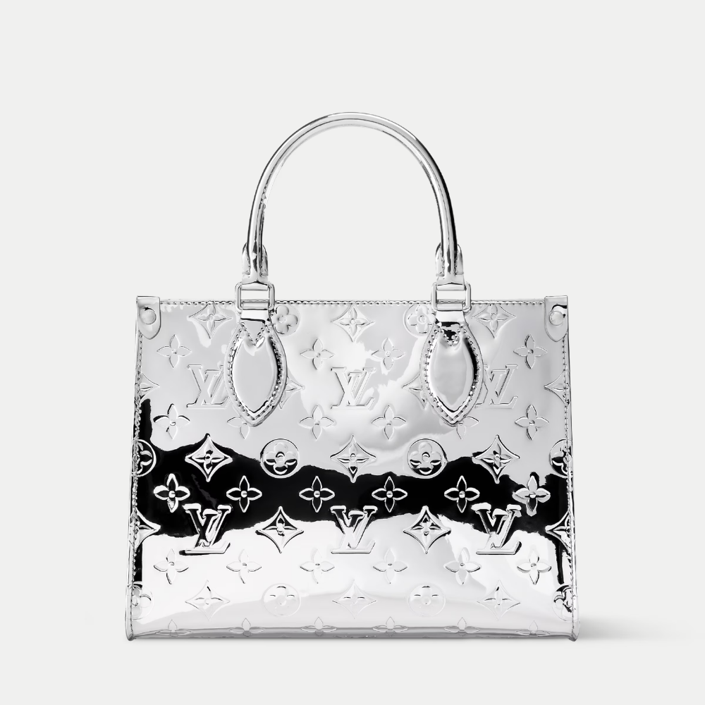 lv-onthego-pm-silver Tote