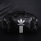 balenciaga-x-adidas-large-duffel-travel-bag-black-with-trefoil-logo-and-triple-stripes Handle