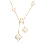 VCA CLOVER MOTHER OF PEARL NECKLACE 6 MOTIF