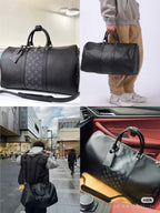 louis-vuitton-keepall-bandouliere-50-monogram-eclipse-canvas-travel-bag Handle