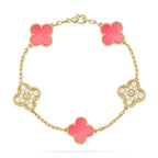 VCA CLOVER 5 MOTIFS PINK MOP BRACELET COLLECTION