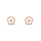 VCA LUCKY PINK GOLD WHITE MOP EARRINGS