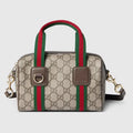 gucci-mini-gg-handbag-beige-and-dark-brown Handle