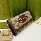 gucci-brown-saddle-buckle-handbag-19x10-5x3-5cm Crossbody