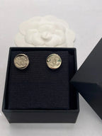 Chanel Button Earrings