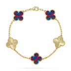 VCA CLOVER 5 MOTIF COLOR GEMSTONES BRACELET COLLECTION