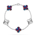 VCA CLOVER 5 MOTIF COLOR GEMSTONES BRACELET COLLECTION