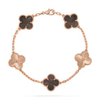VCA CLOVER 5 MOTIF GRAY MOP BRACELET COLLECTION
