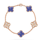 VCA CLOVER 5 MOTIF BLUE VEINS BRACELET COLLECTION