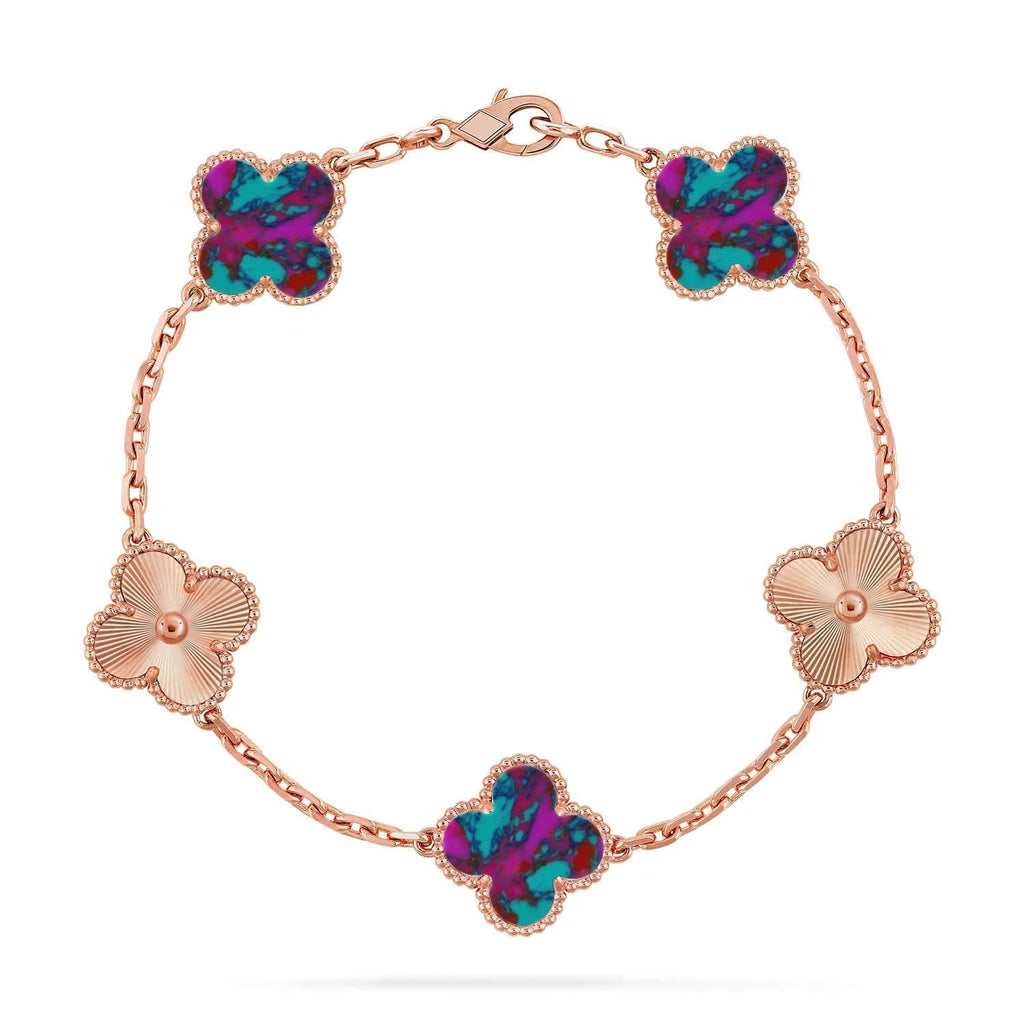 VCA CLOVER 5 MOTIF COLOR GEMSTONES BRACELET COLLECTION