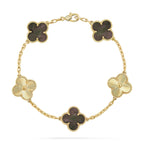 VCA CLOVER 5 MOTIF GRAY MOP BRACELET COLLECTION
